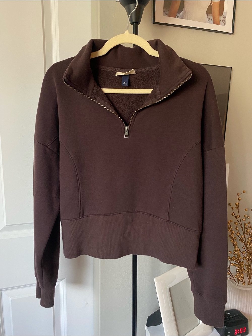 Universal Thread Brown Quarter-Zip Sweatshirt